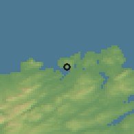 Shaded relief of the 47 km around Crocknamurleog, drawn from the GMTED2010 grid