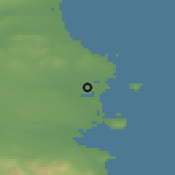 Shaded relief of the 48 km around Donabate, drawn from the GMTED2010 grid