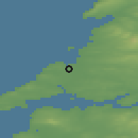 Shaded relief of the 48 km around Doonbeg, drawn from the GMTED2010 grid