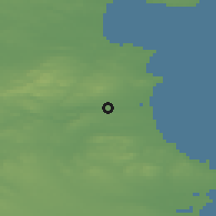 Shaded relief of the 48 km around Drogheda, drawn from the GMTED2010 grid