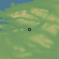Shaded relief of the 48 km around Dromahair, drawn from the GMTED2010 grid
