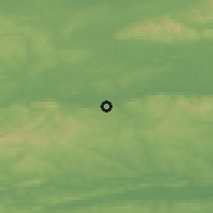 Shaded relief of the 49 km around Drommahane, drawn from the GMTED2010 grid