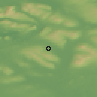 Shaded relief of the 48 km around Drumkeeran, drawn from the GMTED2010 grid