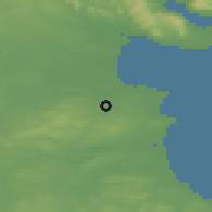 Shaded relief of the 48 km around Dunleer, drawn from the GMTED2010 grid