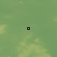 Shaded relief of the 48 km around Emo, drawn from the GMTED2010 grid