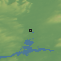 Shaded relief of the 48 km around Ennis, drawn from the GMTED2010 grid