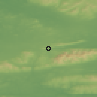 Shaded relief of the 49 km around Galbally, drawn from the GMTED2010 grid