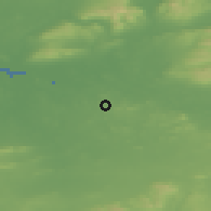 Shaded relief of the 49 km around Glen, drawn from the GMTED2010 grid