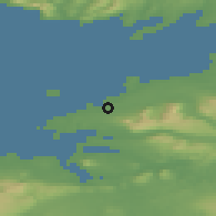 Shaded relief of the 48 km around Grange, drawn from the GMTED2010 grid
