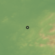 Shaded relief of the 48 km around Grangemore, drawn from the GMTED2010 grid
