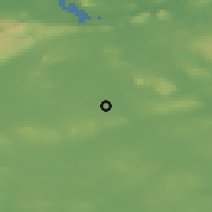 Shaded relief of the 48 km around Gurteen, drawn from the GMTED2010 grid