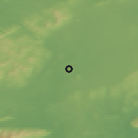 Shaded relief of the 48 km around Holycross, drawn from the GMTED2010 grid