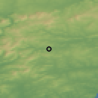 Shaded relief of the 49 km around Inchigeelagh, drawn from the GMTED2010 grid