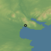 Shaded relief of the 48 km around Jenkinstown, drawn from the GMTED2010 grid