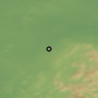 Shaded relief of the 48 km around Johnstown, drawn from the GMTED2010 grid