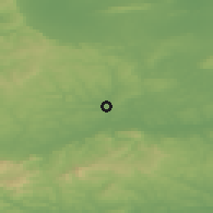 Shaded relief of the 49 km around Kanturk, drawn from the GMTED2010 grid