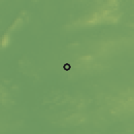 Shaded relief of the 48 km around Keenagh, drawn from the GMTED2010 grid
