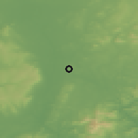 Shaded relief of the 48 km around Kernanstown, drawn from the GMTED2010 grid
