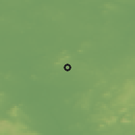Shaded relief of the 48 km around Kildare, drawn from the GMTED2010 grid