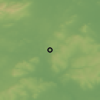 Shaded relief of the 48 km around Ballinakill, drawn from the GMTED2010 grid
