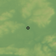 Shaded relief of the 48 km around Kilkenny, drawn from the GMTED2010 grid
