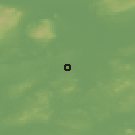 Shaded relief of the 48 km around Killeshandra, drawn from the GMTED2010 grid