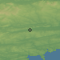 Shaded relief of the 49 km around Killumney, drawn from the GMTED2010 grid