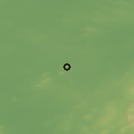 Shaded relief of the 48 km around Kilmeage, drawn from the GMTED2010 grid