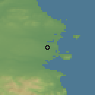 Shaded relief of the 48 km around Kinsealy-Drinan, drawn from the GMTED2010 grid