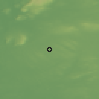 Shaded relief of the 48 km around Knock, drawn from the GMTED2010 grid