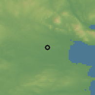Shaded relief of the 48 km around Knockbridge, drawn from the GMTED2010 grid