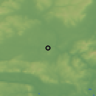 Shaded relief of the 49 km around Lawcus, drawn from the GMTED2010 grid