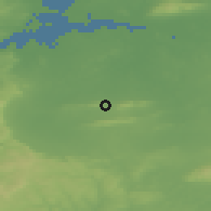 Shaded relief of the 49 km around Ballingarry, drawn from the GMTED2010 grid