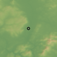 Shaded relief of the 48 km around Leighlinbridge, drawn from the GMTED2010 grid