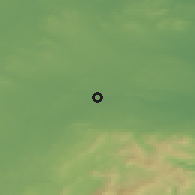 Shaded relief of the 48 km around Leixlip, drawn from the GMTED2010 grid