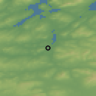 Shaded relief of the 48 km around Lifford, drawn from the GMTED2010 grid