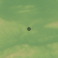 Shaded relief of the 49 km around Liscarroll, drawn from the GMTED2010 grid