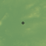 Shaded relief of the 48 km around Longford, drawn from the GMTED2010 grid