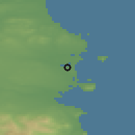 Shaded relief of the 48 km around Malahide, drawn from the GMTED2010 grid