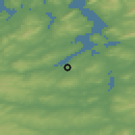 Shaded relief of the 48 km around Manorcunningham, drawn from the GMTED2010 grid