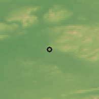 Shaded relief of the 48 km around Moroe, drawn from the GMTED2010 grid
