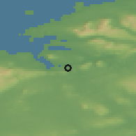 Shaded relief of the 48 km around Ballisodare, drawn from the GMTED2010 grid
