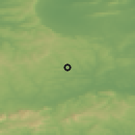 Shaded relief of the 49 km around Newmarket, drawn from the GMTED2010 grid