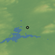 Shaded relief of the 48 km around Newmarket-on-Fergus, drawn from the GMTED2010 grid