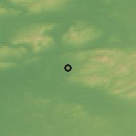 Shaded relief of the 48 km around Newport, drawn from the GMTED2010 grid