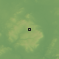 Shaded relief of the 48 km around Newtown, drawn from the GMTED2010 grid