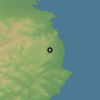 Shaded relief of the 48 km around Newtownmountkennedy, drawn from the GMTED2010 grid