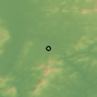 Shaded relief of the 48 km around Ballon, drawn from the GMTED2010 grid