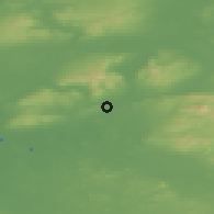 Shaded relief of the 48 km around O'Briensbridge-Montpelier, drawn from the GMTED2010 grid