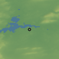 Shaded relief of the 48 km around Pallaskenry, drawn from the GMTED2010 grid